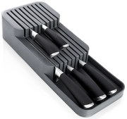 VILDE Organizér na nože, až na 18 nožov, plastový sivý - 39 x 14,5 x 7,5 cm