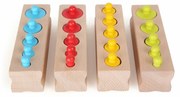 Small Foot Drevené vkladacie závažička farebná