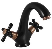 RAV Slezák MK128.0CMATSM - Umývadlová batéria MORAVA RETRO 16 cm čierna/mosadz