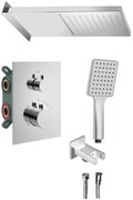Sapho Sapho, KIMURA podomietkový sprchový set s termostatickou batériou, box, 3 výstupy, chróm, KU683-21