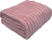 Mikroplyšová deka Stripe ružová 150x200cm TiaHome