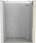 Mexen Mist-H, 1-krídlové sprchové dvere pravé 120 cm, číre sklo, zlatý lesklý profil, 8A5-120-001-50-00-P