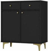 Komoda Tokyo 1 2F 2S čierny grafit 826