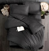 Obliečky bavlnený satén exclusive Modern tmavo sivé 200x140cm+90x70cm TiaHome