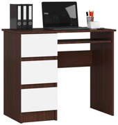 PC stolík Benicio (wenge + biela) (L). Akcia -17%. Vlastná spoľahlivá doprava až k Vám domov. 1069029