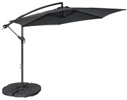 Záhradný slnečník Houseland Tynex 300 cm tmavosivý