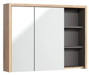 Kúpeľňová skrinka so zrkadlom Devon 846 2D dub shetland/grafit