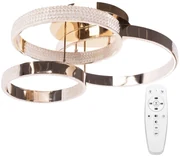 Toolight Toolight, LED kryštálové stropné svietidlo s diaľkovým ovládaním 42W, G003-C, zlatá lesklá, OSW-09744