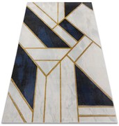 Koberec EMERALD exkluzívny 1015 glamour, styl marmur, geometrický granátový / zlatý