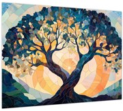 Obraz – Mozaika – slnko a strom II. (70x50 cm)