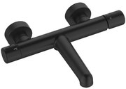 Laveo Pretto, nástenná vaňová batéria 150mm, čierna matná, LAV-BAO_710D