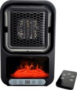 Teplovzdušný ventilátor s imitáciou ohňa a diaľkovým ovládačom