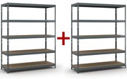 Policový regál 1+1 ZADARMO, 1966x1600x600 mm, nosnosť 350 kg