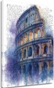 Obraz na plátne Koloseum v Modrom - Rím na Stenu