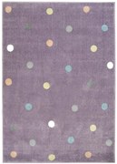 Detský koberec Lima C275A Bodky fialový / ružový