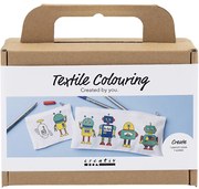 Kreatívna sada Maľovanie na textil peračník a peňaženka Robot