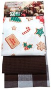 Bavlnené kuchynské utierky Noel cake 3ks