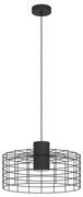 Eglo 43628 - Luster na lanku MILLIGAN 1xE27/40W/230V pr. 48 cm čierna