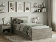 Posteľ SOFIA 90 x 200 cm, dub hľuzovka Rošt: S lamelovým roštom, Matrac: Matrac COCO MAXI 20 cm