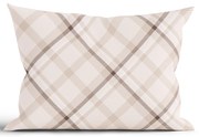 Bavlnená obliečka na vankúš Renforcé 50 × 70 cm - Káro krémové