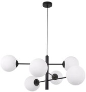 Závesne svietidlo Florence, 6x biele sklenené tienidlo, B