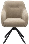 Otočná jedálenská stolička Avola, chenille taupe (51140008)