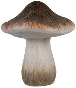 Béžovo-hnědá keramická dekorace houba Houba - Ø 11*12 cm