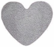 Kusový koberec Eton šedý srdce, 100x120 srdce, šedá, kuchyňa, Vopi