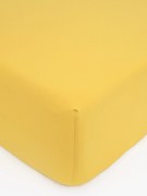 Jersey plachta do postieľky Classic 60 × 120 cm - horčicová