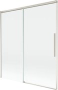 Mexen Rox, 2-krídlová posuvná vaňová zástena 150 x 150 cm, 8mm číre sklo, oceľový profil, 8C9-150-001-97-00
