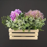 AMADEA Drevený obal na dva kvetináče, 32x17x15cm, drevený kvetináč Český výrobok