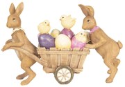 Dekorácia králiky s vozíkom - 21 * 6 * 14 cm