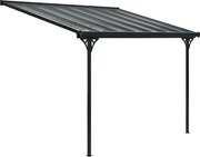 Pergola 436 x 305 cm (čierna + transparentná polykarbonát)