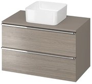 Cersanit - VIRGO závesná skrinka pod umývadlo s doskou 80cm, šedá-chróm, S522-030