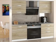 Kuchynská linka Belini 120 cm dub sonoma s pracovnou doskou Eleganta  TOR ELEGANTA/2/WT/DS/0/T