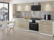 Kuchynská linka Belini 180 cm dub sonoma s pracovnou doskou Neptun  TOR NEPTUN/2/WT/DS/0/P