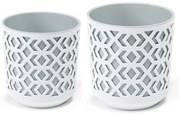 Sada 2 květináčů Etnic bílo-šedá