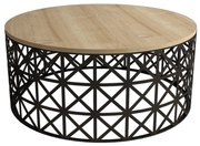 Konferenční stolek Selin 90 cm černý/dub sonoma