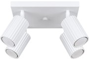 Sollux SL.1545 - Bodové svietidlo KARBON 4xGU10/10W/230V biela SLX1216
