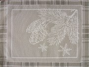 VIANOČNÉ PRESTIERANIE NA STÔL HOLLY 35X45 CM VZOROVANÁ