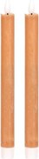 Súprava kónických sviečok s LED osvetlením, cappuccino, 2 ks, parafín, 25 cm