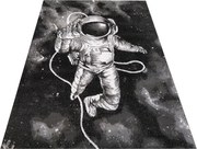 Koberec Soho 11 Kozmonaut - sivý / čierny
