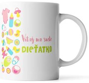 Sablio Hrnček Vitaj na svete, bábätko - 200 ml - espresso