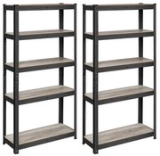 Súprava 2 úložných políc 75x150x30 cm GLR030B12