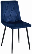 Jedálenská stolička LIBRA zamatová granátová (čierne nohy)
