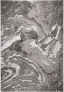 AKCIA: 200x290 cm Kusový koberec Eris Marbled Silver, šedá, kancelária, Flair Rugs