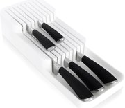 VILDE Organizér na nože, až na 18 nožov, plastový biely - 39 x 14,5 x 7,5 cm