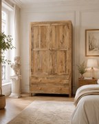 Skriňa 120x200x60 Hina z mangového dreva Mango natural