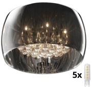 Brilagi - LED krištáľové stropné svietidlo JEWEL 5xG9/42W/230V