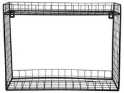 Čierna poschodová oceľová polica 40 cm Reja – PT LIVING